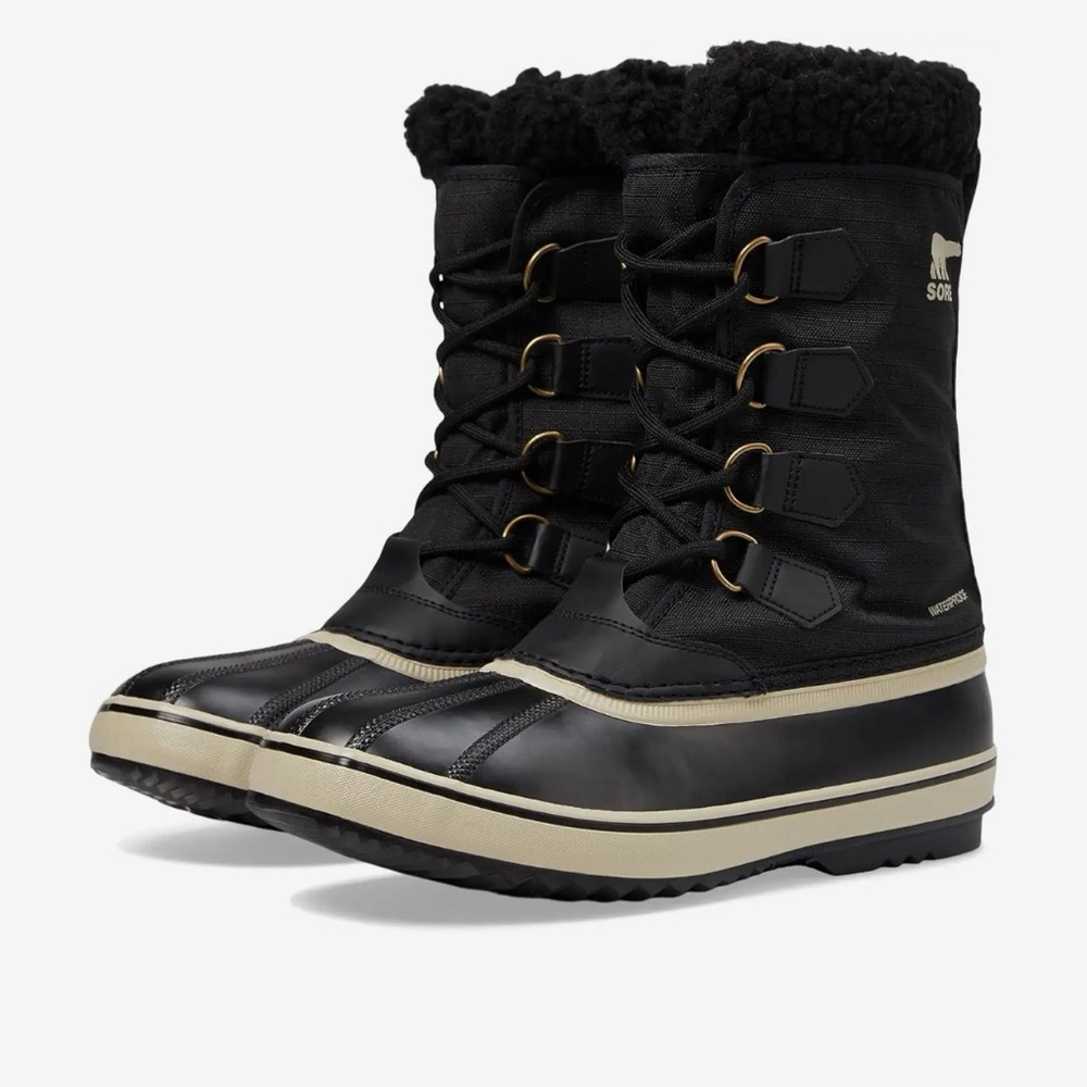 🥾🆕Sorel 1964 Black Pac Nylon Waterproof Boots, Size 10🥾